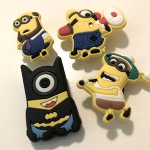 NEW 4pc Minions Croc Shoe Charm Bundle